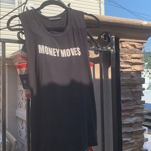 BNWOT ROCK❤️ROSE COURURE MONEY MOVES TANK🏦